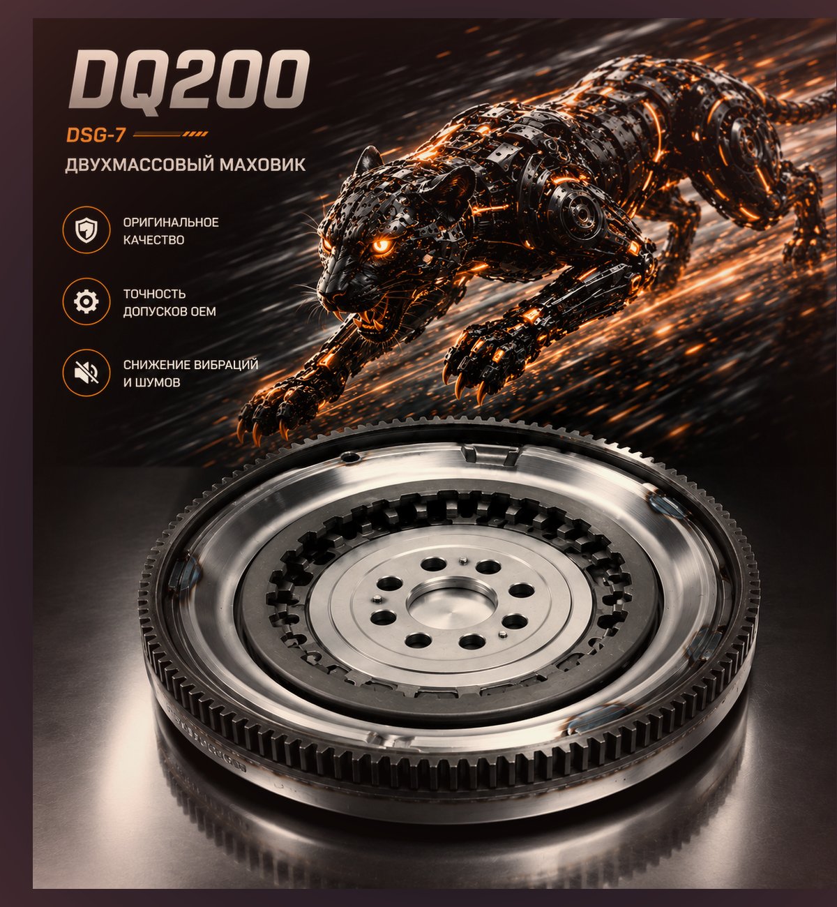 Маховик для DSG-7 (DQ200) — Dsg Audi Q3 — фото детали в нашем сервисе
