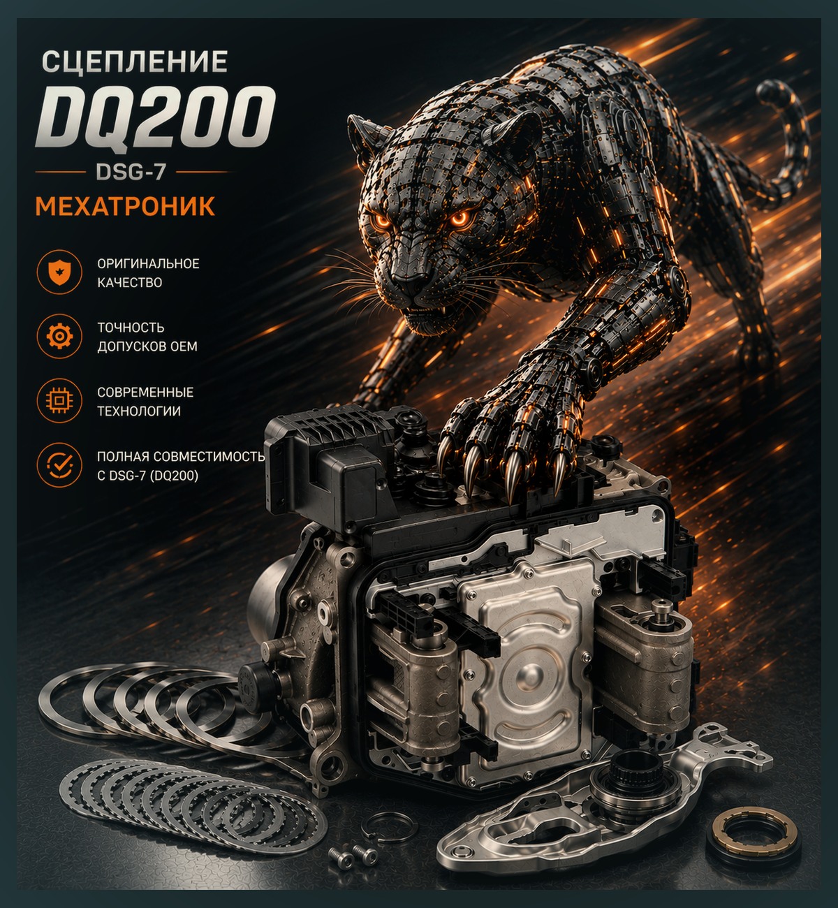 Мехатроник для DSG-7 (DQ200) — Seat Altea — фото детали в нашем сервисе