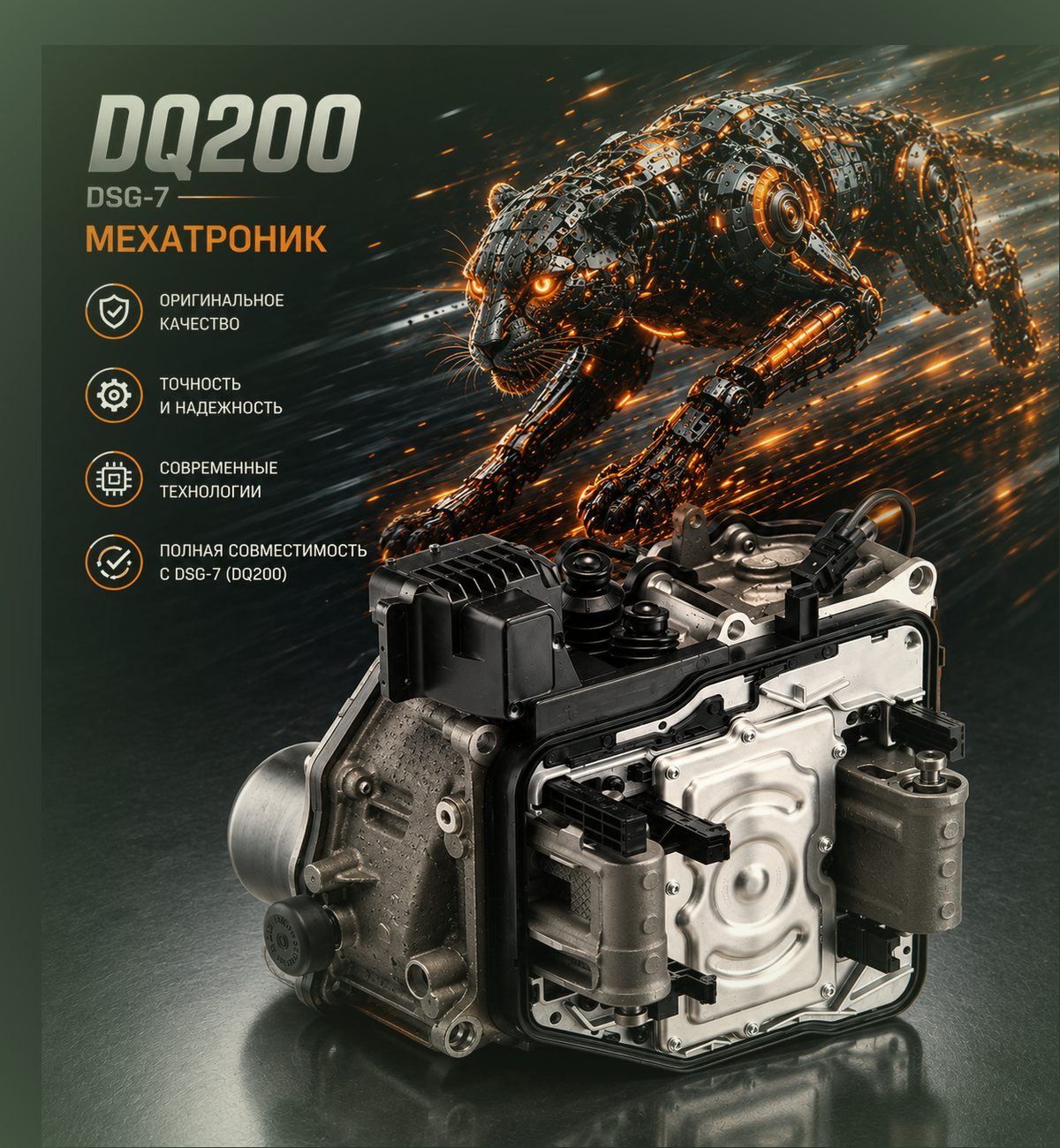 Мехатроник для DSG-7 (DQ200) — Seat Toledo — фото детали в нашем сервисе